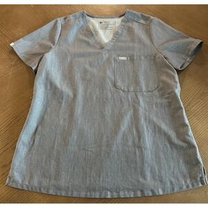 FIGS Technical Collection Women's Catarina Graphite 1 Pocket Medical‎ Top Size M